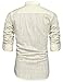 Mens Thin Henley Button-down Slim Fit Rollup Sleeve Shirt
