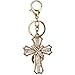 PDTXCLS Bolbove Blessed & Holy Cross Keychain Keyring Crystal Rhinestones Purse Pendant Handbag Charm (Clear)
