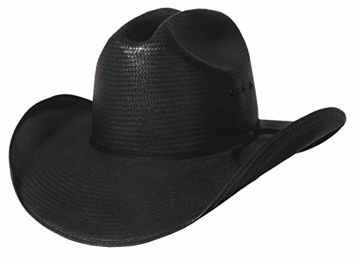 Western Hat! Black Wrangler Shantung Panama Traditional Western Hat (Large)