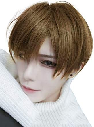 Hawkko ウィッグ かつら メンズ ショート 男装 黒 男性 原宿 イケメン ハンサム 自然 小顔 耐熱 人気