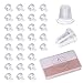 BEADNOVA Earring Backs for Studs Rubber Plastic Silicone Earring Backings Clear Secure Pierced Ear Studs Backs Stopper Safety Hypoallergenic Ear Post Backing for Hook Earstuds (200 pcs)