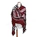 MissShorthair Fashion Unisex Winter Reversible Plaid Print Blanket Scarf Shawl