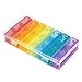 ZAXOP Weekly Pill Box, 7 Day Travel Pill Organizer,Morning Afternoon Evening 3 Times A Day,Large Capacity Pill Case, BPA Free
