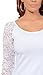 Women's Sheer Lace Long Sleeve Scoop Neck Slim Comfort Fit Fashion Top