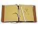 FX Classic Vintage Style Journal Writing Leather Refillable Spiral Notebook 7.5 x 5.8 Inches as Art Sketchbook, Travel Diary Book (Color-2)