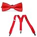HDE Kids Suspender Bow Tie Set For Toddler Boy Child Suspenders and Bow Ties