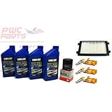 YAMAHA 2016+ TR-1 VX Cruiser Deluxe Oil Change Maintenance Kit w/NGK Spark Plugs & PWCParts Replacement 6EY-14451-00-00 Air Filter