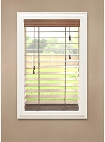 Natural Elegant Maple Look Moisture &amp; Heat Resistance Wood Blinds, 62X64