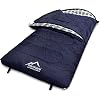 4-in-1-Funktion Extrem Outdoor Schlafsack ‚Antarctica‘ aus Nylon Rip-Stop mit 500 + 250 g/m² Hollow Fiber Füllung 220 x 90 cm Farbe Blau Größe Links