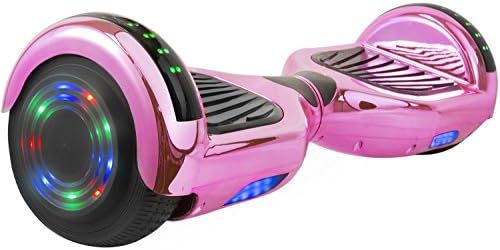 levit8ion ION 6.5" Hoverboard -Self Balancing Scooter 2 Wheel Electric Scooter - UL Certified 2272 Bluetooth W/Speaker, LED Wheels And LED Lights (Chrome Pink)