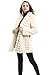JOLLYCHIC Women's Embossed Mid Length Winter Warm Faux Fur Coat Jacket Large