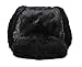 Pilot Trapper Men's Russian Winter Faux Mink Fur Pilot Aviator Ear Flaps Hat (L, Black)