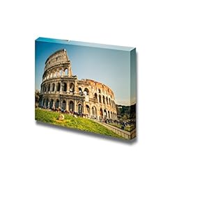 Canvas Prints Wall Art - Famous Landmark/Landscape Coliseum in Rome | Modern Home Deoration/Wall Art Giclee Printing Wrapped Canvas Art Ready to Hang - 12" x 18"