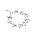 Godyce Hawaiian Plumeria Flower Bracelet for Women Girl Sterling Silver Plated Jewelry Gift