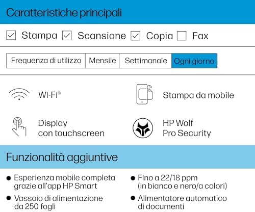 OfficeJet Pro 9720e 53N95B, Stampante Multifunzione per Grandi Formati, a Colori, Fronte e Retro Automatico, 22 ppm, Wi-Fi, Smart, 3 Mesi di Inchiostro Instant Ink Inclusi, Grigia