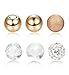 FINREZIO 14G 14-16mm Stainless Steel Nipple Tongue Ring Barbell Nipplerings Body Piercing Jewelry 12Pcs (14G Rose Gold tone, 14)