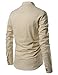 NEARKIN (NKNKN350 Beloved Men Henley Neck Long Sleeve Daily Look Linen Shirts Beige US XL(Tag Size XL)