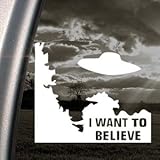 I WANT TO BELIEVE Alien UFO X Files Decal Car Sticker