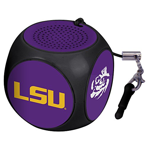 LSU Tigers MX-100 Cubio Mini Bluetooth Speaker Plus Selfie Remote - Black