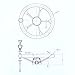Amarine Made 5 Spoke Boat Marine Destroyer Steering Wheel 13-1/2 Inch with Black Foam Grip and Knob