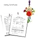 eurofield Baby Plush Rattle Toy, Hanging Stroller Toy with Squeaker,Teether, Colorful Monkey Animal Stuffed Plush Toy for Kid (Monkey, 7.9
