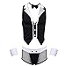 iiniim Mens Maid Roleplay Outfit Tops with Thong Collar Handcuffs Lingerie Set