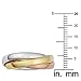 Kooljewelry Tri-color Gold Over Sterling Silver Interlocked Rolling Rings (size 10)