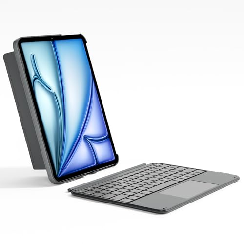 Inateck Keyboard Case with Touchpad for iPad 10th/A16 11th Gen 2025 | 450g Ultra-Lightweight,1 Second Magnetic Detachable Keyboard for iPad Air 11" M4/M3/M2, Air 5/4, Pro 11" 4/3/2/1, Grey