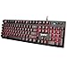 NPET K50 Mecha-Membrane Keyboard, Wired USB 7 Colors Backlit Ergonomic Floating Semi-Mechanical Keyboard, Water-Resistant Office Computer Keyboardthumb 1
