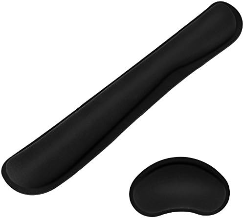 Memory Foam Keyboard and Mouse Wrist Rest Set, HENVREN Lightweight Pad Support for Easy Typing&Pain Relief, Durable&Comfortable Wrist Cushion Fit for Office,Computer,Laptop and Mac