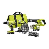 Ryobi 18-Volt ONE + Lithium-ion 4-Tool Super Combo Kit P883