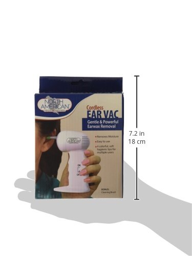 North American Health + Wellness Earwax Cleaner Remover Cordless Tool for Ear Wax, White