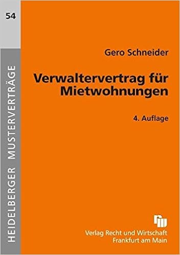 Verwaltervertrag für Mietwohnungen (Heidelberger Musterverträge)