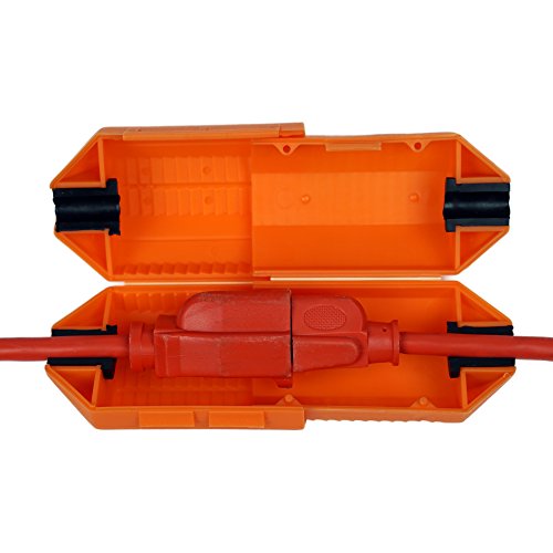 Cordsafe Extension Cord Connector with Water-Resistant Seal (Orange) for Cord Management - Thumbnail 4
