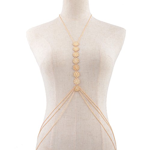 Meolin Harness Multilayer Body Chain Multirow Necklace Summer Bikini Chain - Thumbnail 4