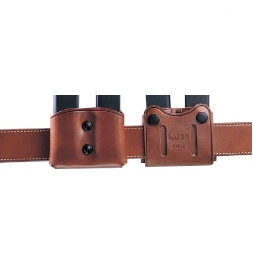 Galco DMC Double Mag Carrier for .45, 10mm Single Column Metal Magazines (Havana, Ambi)