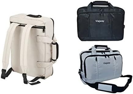 Laptop and Tablet Bag Multi-functional Briefcase Backpack Travel Bag (Black)