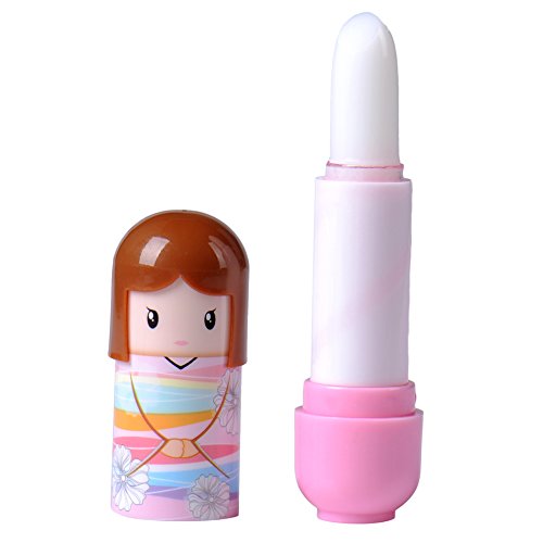 Lip Balm Multipack, Cute Doll Lip Balm 6 Pack, 100% Natural Moisturizing Repairing lip Balm Protector, Beauty Gift Set for Girls Kids