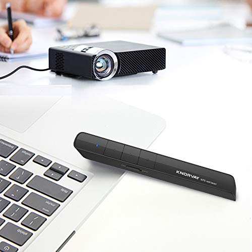 【 Rechargeable】 KNORVAY N75 Wireless Presenter Rechargeable with 300ft Long Control Range, Hyperlink USB Powerpoint Remote Presentation Clicker Laser Pointer Rechargeable 2.4GHz (B-Black) - Thumbnail 6