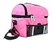 EasiTool Insulated Cooler Lunch Bag Double Sewn Large Lunch Boxes with Zipper Closures for School, Picnic, Office, with Adjustable Shoulder Strap for Easy Transport - Pink