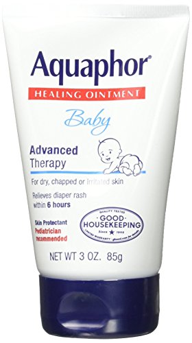 Aquaphor Baby Advanced Therapy Healing Ointment Skin Protectant 3 Ounce Tube (Pack of 3) - Pediatrician Recommended Brand