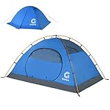 Gonex Winter Camping Tent, 2 Person Backpacking Tent Waterproof Windproof Dome Tent for Snow and Cold for Camping Hiking Backpacking Mountaineering, Blue