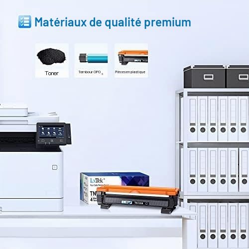 LxTek TN1050 Toner Compatible with Brother TN-1050 TN1050 for HL-1110 DCP-1510 DCP-1610W MFC-1910W HL-1112 HL-1210W HL-1212W DCP-1512 DCP-1612W MFC-1810 (Black, 4-Pack)