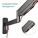 Monitor Wall Mount Bracket–Articulating Adjustable Gas Spring Single Arm Stand with VESA Extension Kit for 17 to 32 Inch LCD Computer Screens – VESA 75×75,100×100, 200×100, 200×200thumb 4