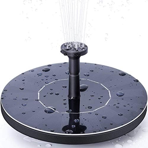 LeaLek Solar Bird Bath Fountain Pump, 1.4W Free Standing Solar Fountain Water Pumps Panel Kit Outdoor Birdbath Watering Submersible Pump for Garden and Patio