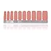 HIGH'S Upgrade EXTRE Adhesion Nail Wraps Decals Art Transfer Sticker Collection Manicure DIY Fullnail Polish Patch Strips for Wedding, Party, Shopping, Travelling, 20pcs(Peach Puff)
