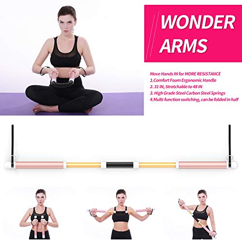 KimFit Arm Workout Equipment - Upper Body Exercise for Women Tones Strengthens Arms Biceps Shoulders Chest, at Home Fitness,Stretching, Strength Training, Physical Therapy Pink - Thumbnail 5