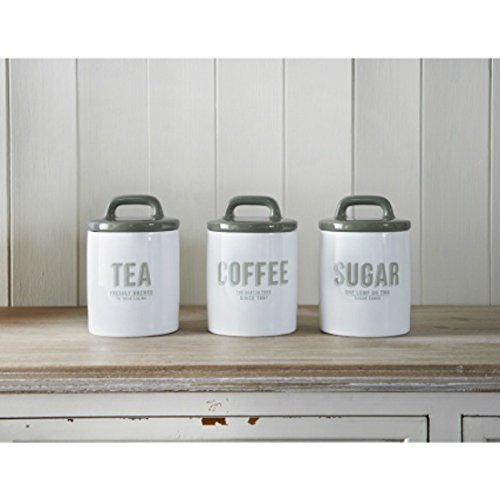 multi coloured tea coffee sugar canisters