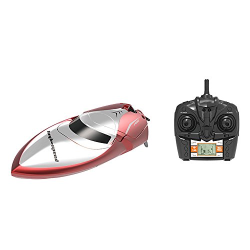 OLS RC Drone Boat High Speed 7.4V 600mAh Battery with LCD Display Transmitter Remote Controller Toys For Kids - Red