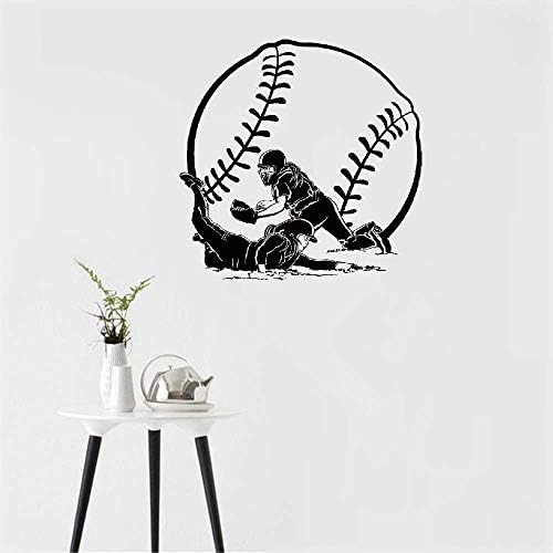 pukepa Removable Vinyl Decal Art Mural Home Decor Wall Stickers Girl Baseball Softball Woman Sport Home